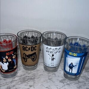 AC/DC Themed Pint Glass Set